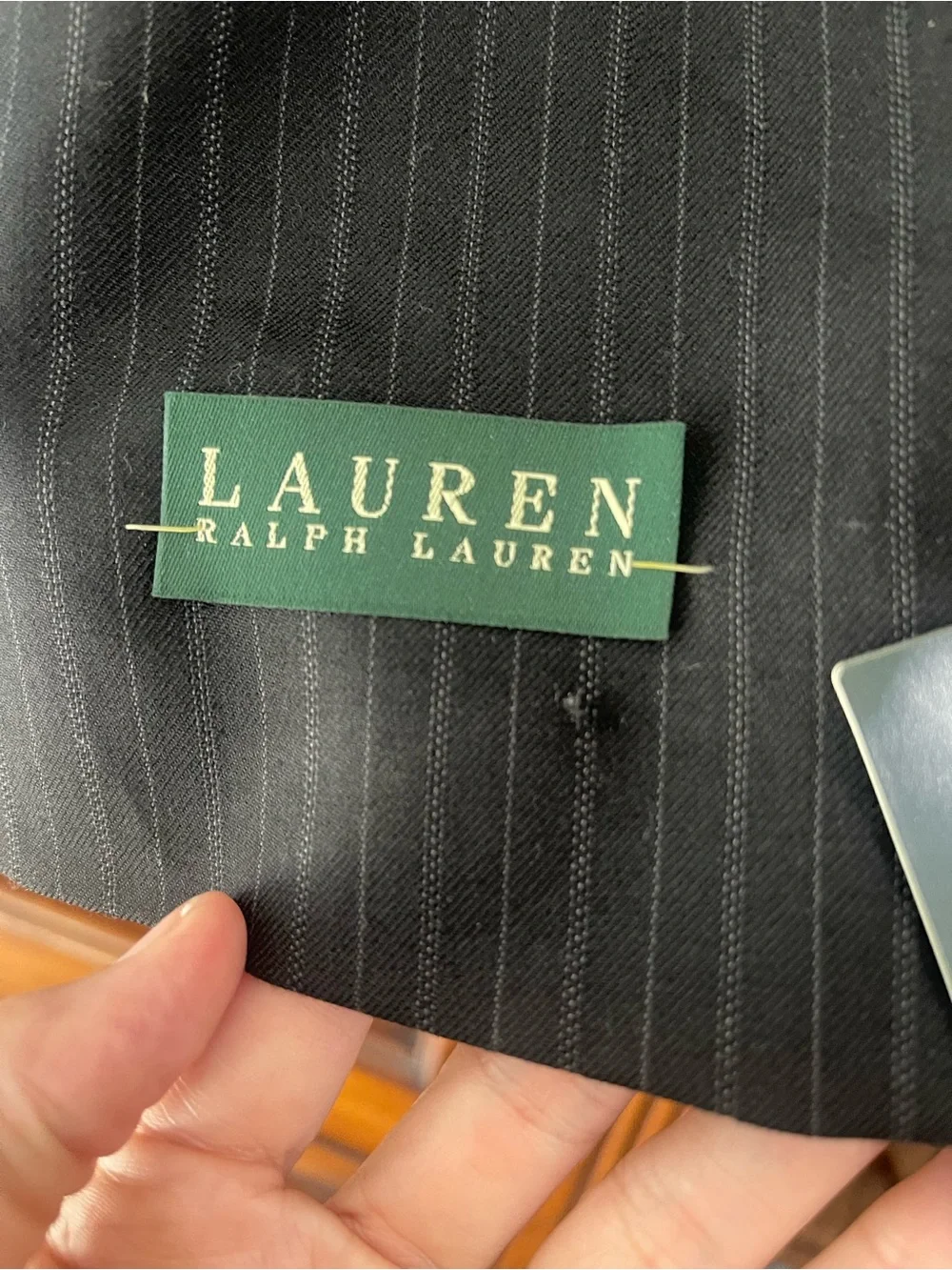 Lauren Ralph Lauren black athletic fit NWT Pinstripe 100% Wool Suit Jacket